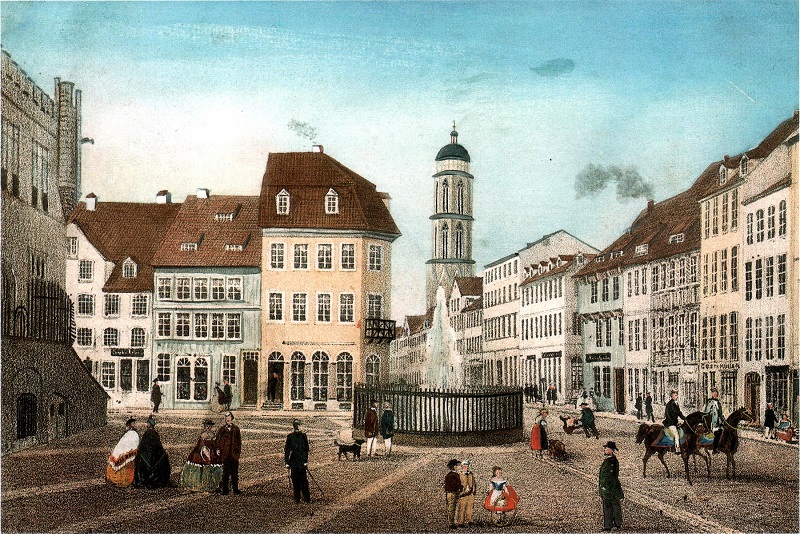 Goettingen Markt Weender Strasse 1858 1