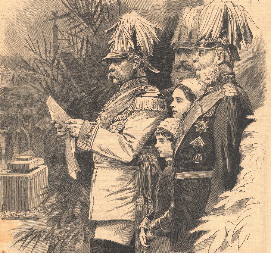 1884 06 09 Bismarck WilhelmI Colocación de la primera piedra del edificio del Reichstag