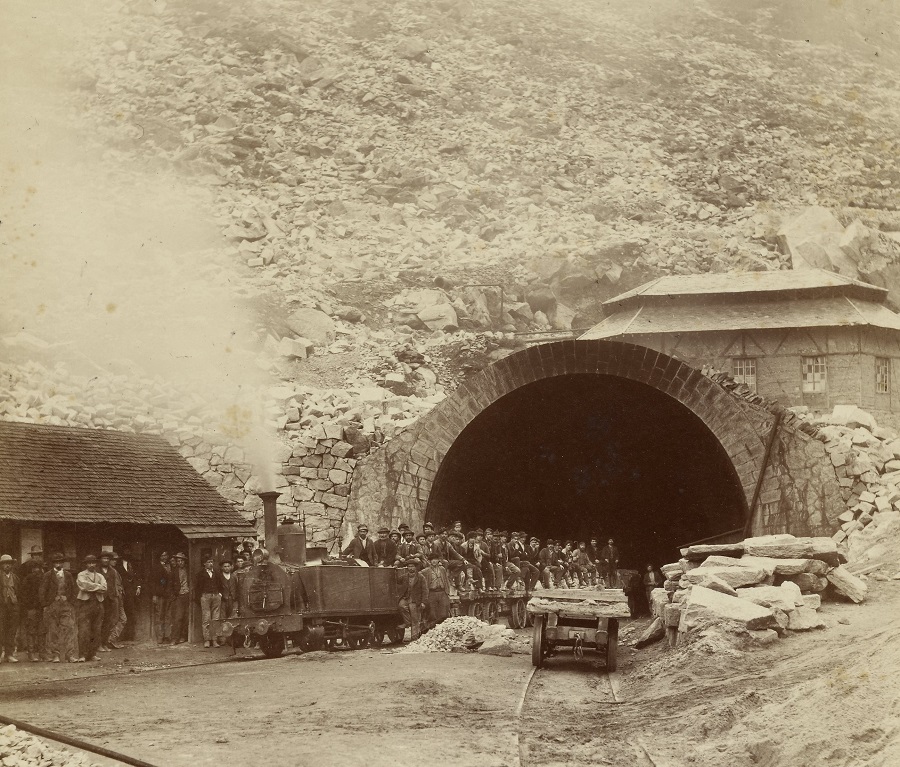Gotthard Tunnel Goeschenen 1882