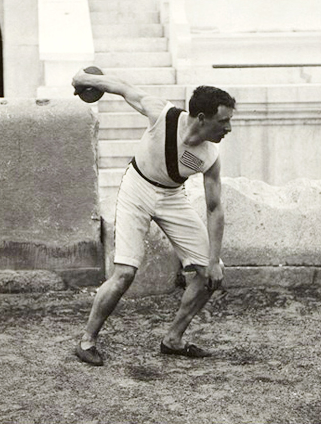 1896 Olympia Robert Garrett na naghagis ng discus