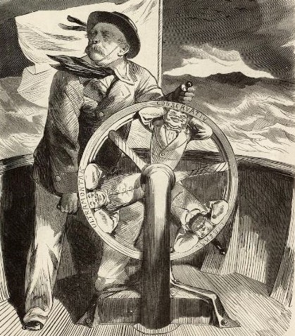 Bismarck am Steuer Karikatur