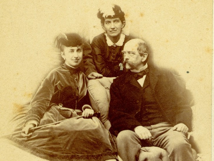 1866 Familienalbum Putbus Otto u Johanna Bismarck mit Fuerstin Putbus