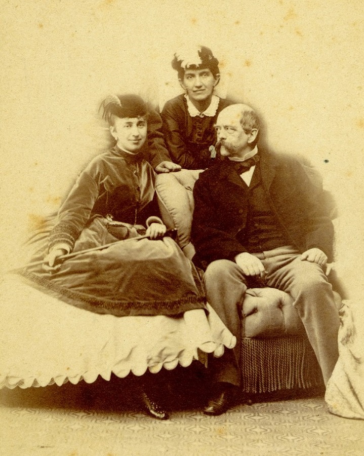 1866 1 álbum familiar Putbus Otto y Johanna Bismarck con Fuerstin Putbus