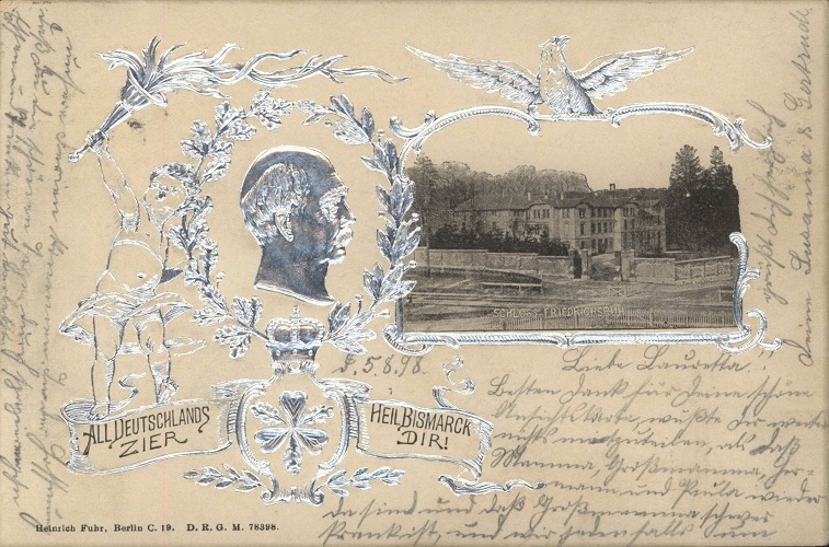 1898 Bismarck embossed card a