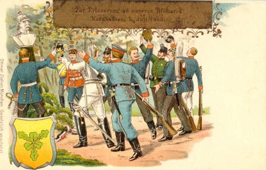 Ansichtskarte Erinnerung an unseren Bismarck Nordhausen 1900 a