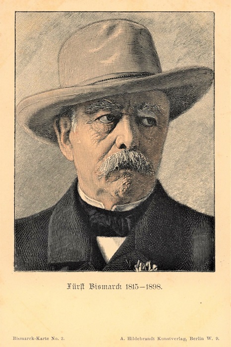 Postkarte Bismarck in Zivil a