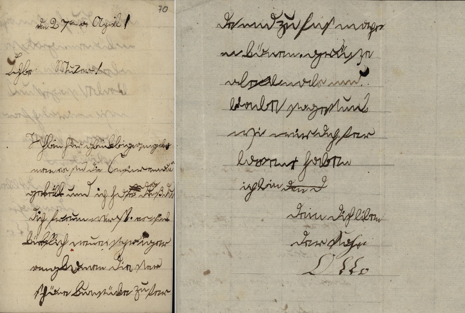 Letra e parë e Bismarkut drejtuar nënës së tij në 1822