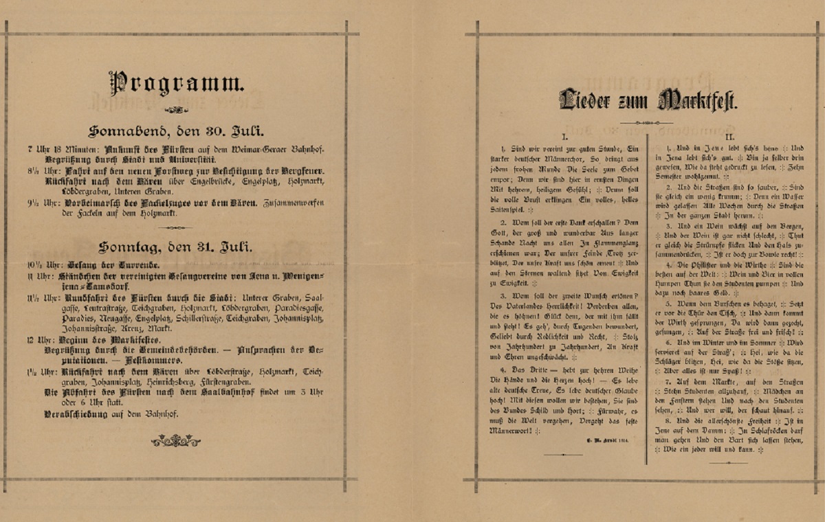 იენას ფესტივალის პროგრამა 1892 გვერდი 2u3