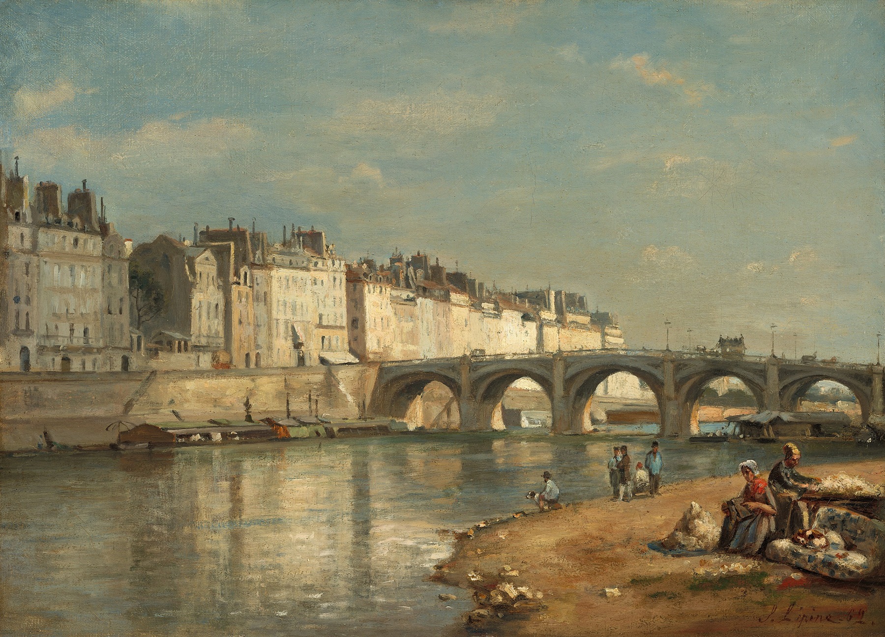 Paris Pont de la Tournelle 1862 სტანისლას ლეპინი